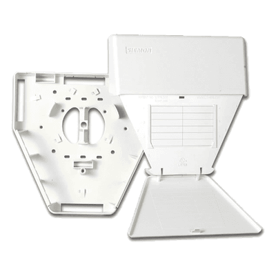 Salida Multiusuario de Telecomunicaciones / 18 Módulos MAX / 26 Puertos Fibra / Montaje Superficie / 200.2 x 200.2 x 57 mm / 7.88 x 7.88 x 2.25 in / Blanco MX-MMO-02 SIEMON