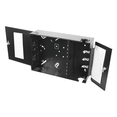 Caja de Conexión de Fibra Óptica / Montaje en Pared / 192 Puertos LC o SC / 8 Placas Acopladoras / 1.95 x 1.16 x 0.54 ft / Negro SWIC3G-E-AA-01 SIEMON