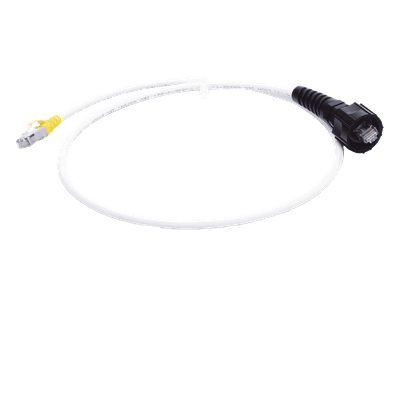 Patch Cord / Cat6A S/FTP / T568A/B / CM/LS0H1 / 3.05 m (10 ft) / Blanco y Amarillo XC6A-S10-B05 SIEMON