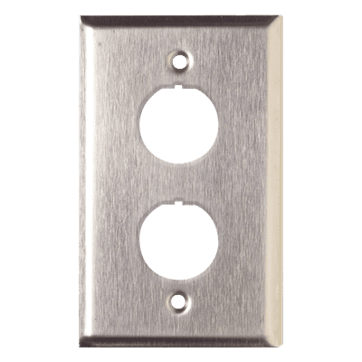 Placa de Pared Reforzada / Acero Inoxidable / 2 Puertos / IP44 / Industrial XFP-S-02-SS SIEMON