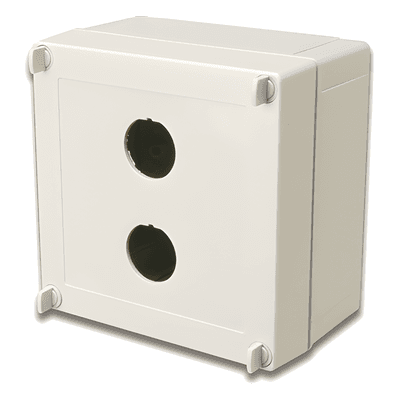 Caja de Conexión Industrial / IP66/IP67 NEMA 4X / 2 Puertos Cobre o Fibra / 129.5 x 129.5 x 81.1 mm / 5.1 x 5.1 x 3.2 in X-IBOX-02 SIEMON