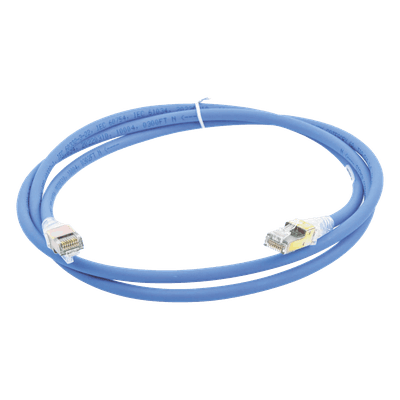 Patch Cord Cat6A UTP / CM / 1.52 m (5 ft) / Doble Aislamiento / 7.37 mm OD / Azul ZM6A-05-06B SIEMON