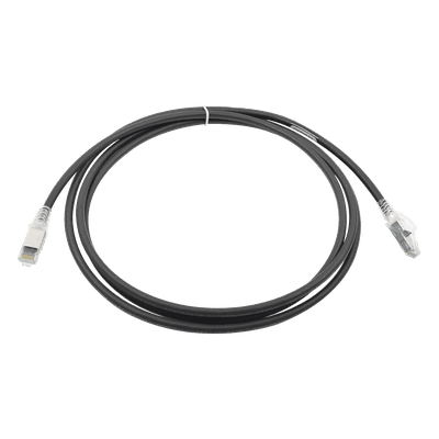 Patch Cord Z-MAX Cat6A S/FTP, CM/LS0H, 7ft, Color Negro, Versión Bulk (Sin Empaque Individual) ZM6A-S07-01B SIEMON