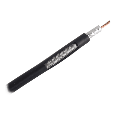 Cable Coaxial Ultra Flexible / 50 Ohms / Conductor Cobre Trenzado / Malla Cobre EstaÑado / 6.10 mm / 84% Factor Velocidad / 3.6 dB@150MHz/30m / 90 dB Blindaje