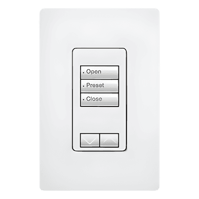 Teclado de pared seeTouch / 3 botones + subir-bajar / 120 V 0.5 A / requiere neutro / RF 431-437 MHz / RadioRA 2 / blanco RRDW3BRLWH LUTRON ELECTRONICS