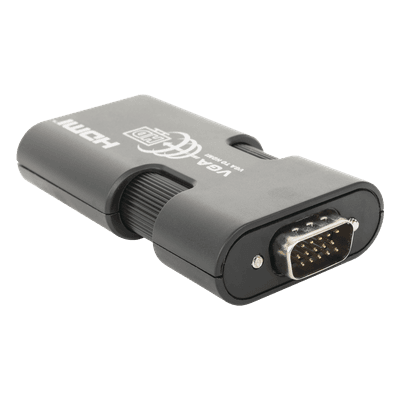 MINI Adaptador de VGA a HDMI / Resolución 1920x1080 @ 60Hz / Jack de audio de 3.5mm / Soporta alimentacion por Micro USB TT350MINI EPCOM TITANIUM