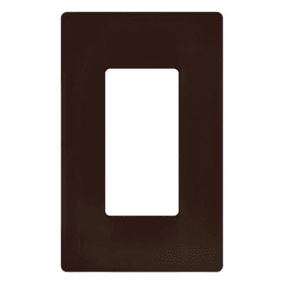 Placa de pared Claro / 1 espacio (1-gang) / sin tornillos visibles / apertura decorador / termoplástico brillante café / 11.9 x 7.5 cm CW1-BR LUTRON ELECTRONICS