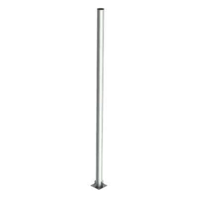 Poste de Acero Galvanizado / 4 m (13.1 ft) / Tubo 3' Cédula 30 / Base 30x30 cm / Carga 20 kg