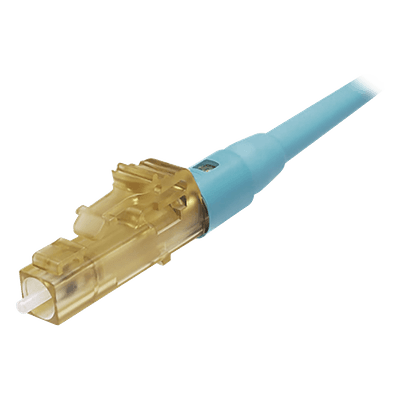 Conector de Fibra Óptica / LC Simplex / Multimodo 50/125 OM3-OM4 / Pre-pulido / Color Aqua FLCSMCXAQY PANDUIT