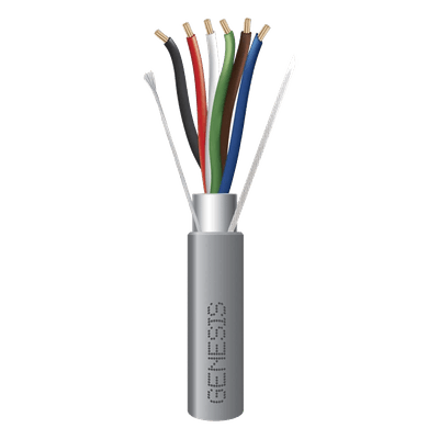 Cable para Alarma / 6 Conductores / 22 AWG / Blindado / Riser / 305 m (1000 ft) / Gris 2206-1109/1000 GENESIS