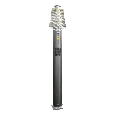 Mástil Telescópico Neumático / 12 m (39.4 ft) / Aluminio 6063 / Carga 15 kg / Viento 80 km/h / IP65 TELE-MAST-N12 SYSCOM TOWERS
