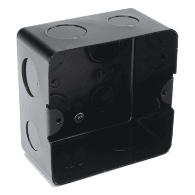 Caja de Registro / Acero Galvanizado 1.45-1.50mm / 10x10 cm (3.94x3.94 in) / Incluye Tapa y Tornillos / Negro TMK10X10 THORSMAN
