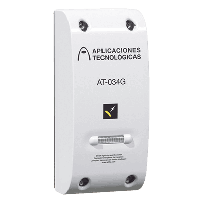 Contador Electromecánico de Descargas Atmosféricas / Sensibilidad 1 kA / Rango -25 a 70 °C / Capacidad 999,999 Eventos / Policarbonato AT034G APLICACIONES TECNOLOGICAS