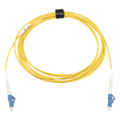 Jumper de Fibra Óptica Monomodo / OS2 / LC/UPC-LC/UPC Simplex / OFNR Riser / 3 m (9.84 ft) / Amarillo