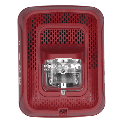 Bocina con estrobo / Pared / 25-70.7 Vrms / 15-185 cd / 400-4000 Hz / UL 1480-1971 / Serie L SPS-RL SYSTEM SENSOR