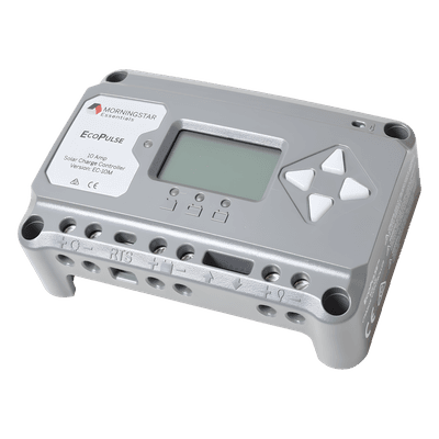 Controlador Solar PWM / 30 A / 12/24 Vcc Auto-detección / Protección 1500 W / LED de Estado EC-30M MORNINGSTAR
