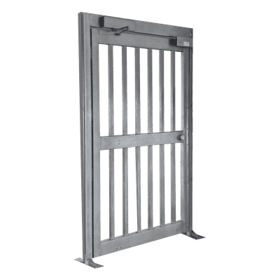 Puerta de Alta Seguridad / Cuerpo Completo / Acero Galvanizado ASTM A123/A153 / Cerradura Eléctrica Fallo Seguro / Malla Diamante o Rombo MSGXS48-GL ALVARADO