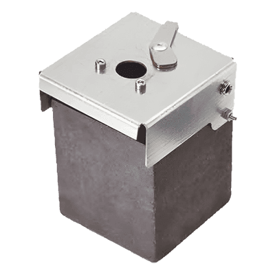 Molde de grafito / Soldadura exotérmica / Unión T vertical / Cable 1/0 AWG (50mm²) pasante / Varilla 5/8 In (16mm) AT-C50/T16/TV APLICACIONES TECNOLOGICAS
