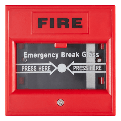 Botón de Emergencia / Color Rojo con Leyenda FIRE / Interior / NO-NC / 3-36 VDC / 86x86x50 mm / 3.4x3.4x2.0 in DS-K7PEB HIKVISION