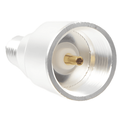 Adaptador Coaxial / Conector SMA Hembra Inverso / Construcción Bronce Plata-Oro / Dieléctrico Teflón / Diseño Universal Combinable PT-4000-134 RF INDUSTRIES,LTD