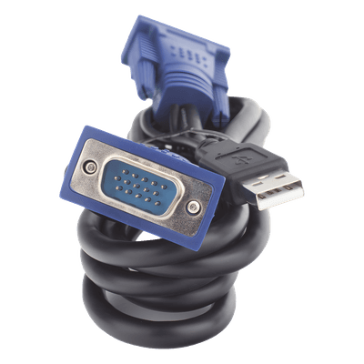 Cable USB KVM / 1.8 m (5.91 pies) / VGA + USB Tipo A / Blindaje Coaxial / Calibre 28 AWG KVM-KC1-1.8 PLANET
