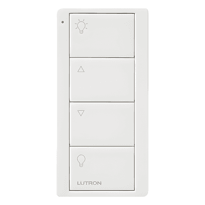 Control remoto inalámbrico Pico / 4 botones / RF 431-437 MHz / alcance 9 m entre muros / batería CR2032 de 10 años / Caseta Wireless, RA2 Select, RadioRA 3 PJ24BGWHL01 LUTRON ELECTRONICS