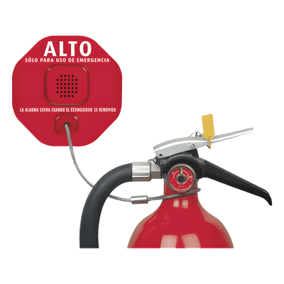 Alarma Antirrobo para Extintores / Sirena 95-105 dB / Alimentación 12-24 VCD o Batería 9V / Policarbonato Resistente STI-6200-ES STI
