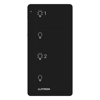 Control Inalámbrico de 4 Botones / 2 Grupos de Luces / RF 431-437 MHz / Alcance 18 m (59 ft) Línea de Vista / Batería 10 Años / Montaje Múltiple PJ24BBLL21P LUTRON ELECTRONICS