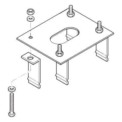 Anclaje para Barreras Automáticas / Compatible GARD4 y G3750 / Instalación Industrial / Alta Resistencia 119-RIG006 CAME