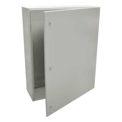 Gabinete de Acero IP66 Uso en Intemperie (800 x 1000 x 300 mm) con Placa Trasera Interior Metálica y Compuerta Inferior Atornillable (Incluye Chapas y Llaves T). PST-80100-30A PRECISION