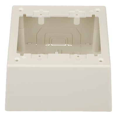 Caja de Pared Superficial Doble / PVC Autoextinguible / 5.19 x 5.19 x 2.75 in (131.9 x 131.9 x 69.8 mm) / Blanco Mate JBP2DIW PANDUIT