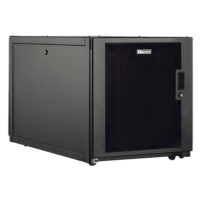 Gabinete Profesional de Telecomunicaciones, de Piso, 12 UR, 600 mm de Ancho y 1070 mm de Profundidad, Color Negro E6212B1 PANDUIT