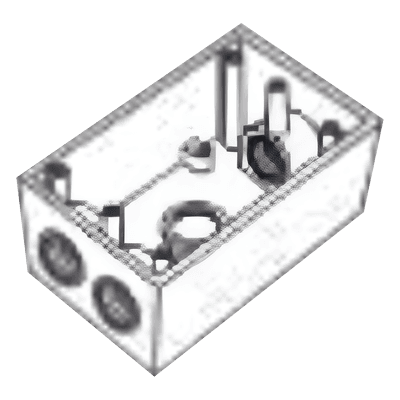 Caja Condulet FS / 3/4" (19.05 mm) / 4 Bocas / Aluminio Fundido a Presión / Intemperie / NPT RR-0284 RAWELT