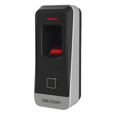 Lector de Control de Acceso / Huella Digital + Prox EM 125 kHz / RS-485 / IP65 / -40 °C a +70 °C / 2.44' × 5.20' × 1.73' DS-K1201A-EF HIKVISION