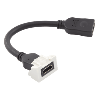 Adaptador HDMI / Pigtail Hembra-Hembra / 4K UHD / HDMI 2.0 / Faceplate 2 Salidas / 0.61 m (2 ft) / Blanco MX-HD2.0-02 SIEMON