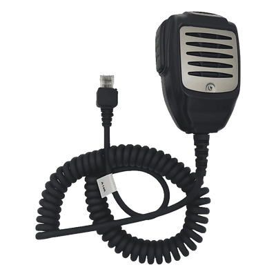 Micrófono para Radio Móvil / Conector 8 Pines / IP54 / Cable Kevlar 40 kg / PTT para Guantes / Grado Médico