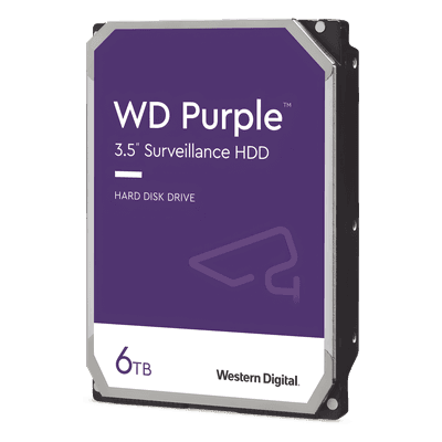 Disco Duro PURPLE de 6TB / 3 AÑOS DE GARANTÍA / Para Videovigilancia WD63PURZ Western Digital (WD)
