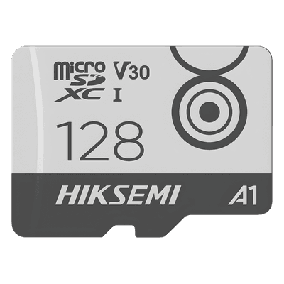 Tarjeta MicroSD / 128 GB / Lectura 100 MB/s / Escritura 90 MB/s / Clase 10 U3 V30 / TLC NAND / Videovigilancia Móvil 24/7 / -25°C a 85°C