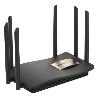 Router Inalámbrico / Wi-Fi 5 / Dual Band 2.4 y 5 GHz / 4 Puertos Gigabit / 6 Antenas 6 dBi / 1,267 Mbps / 96 Usuarios Concurrentes RG-EW1200GPRO RUIJIE