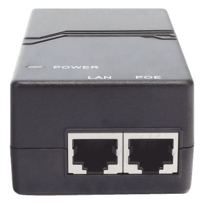 Inyector PoE / 802.3af 15W / 2 Puertos Gigabit / Entrada 100-240V AC / Detección Inteligente PD