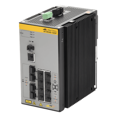 Switch Industrial PoE+ / Capa 3 / 8 Puertos Gigabit / 4 SFP / TAA AT-IE340-12GP-980 ALLIED TELESIS