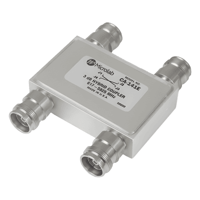 Acoplador Híbrido 2x2 / 617-5925 MHz / 100W / -161 dBc PIM / 4.3-10 / IP67 CA-141E MICROLAB