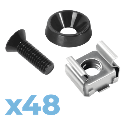 Kit de Montaje para Rack / 48 Tornillos / 48 Arandelas / 48 Tuercas Enjauladas / M5 y M6 LP-TAT-48 LINKEDPRO BY EPCOM