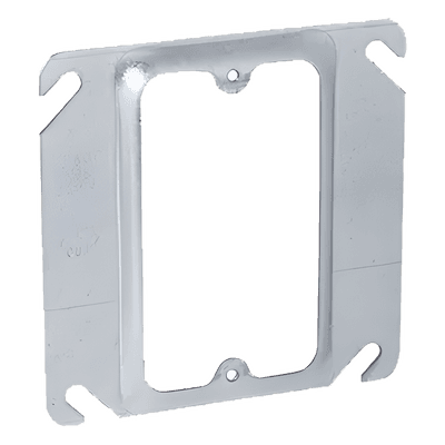 Sobretapa Cuadrada / Acero Galvanizado / 4 in x 4 in / Capacidad 1.5 cu. in. / UL Listed / Montaje Tipo Anillo HUB-771 RACO