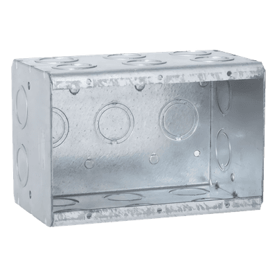 Caja Multigang / 3 Gangs / 3.5 in Profundidad / 19 Entradas 1/2-3/4 in / 67.3 in³ Capacidad HUB-697 RACO