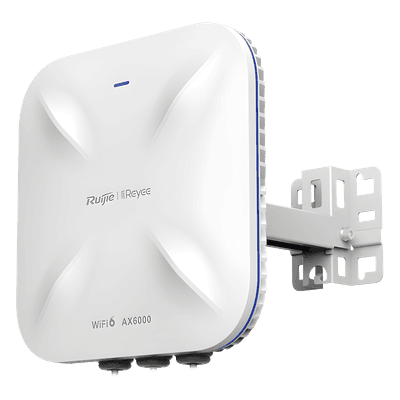 Punto de Acceso Mesh Wi-Fi 6 / Banda Dual 5.95 Gbps / MU-MIMO 4x4 / Omnidireccional 360° / Puerto 2.5G PoE y SFP / Exterior Industrial RG-RAP6260(H) RUIJIE