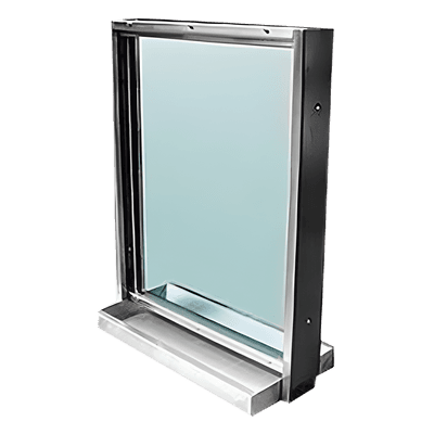 Ventana blindada / Nivel V balístico / Cristal 51mm / 80x60cm / Charola pasa documentos / Acero inoxidable / Paso de voz PROVTAPDN5B ACCESSPRO
