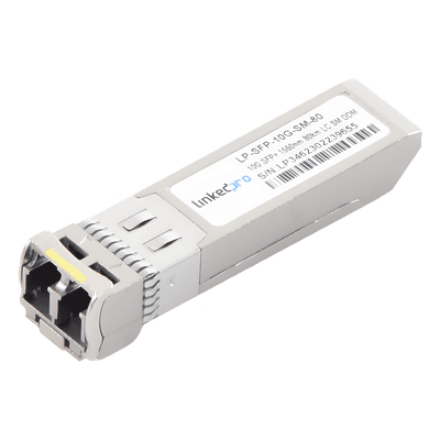 Transceptor SFP+ / 10 Gbps / Monomodo 1550 nm / Alcance 80 km (49.7 mi) / LC/UPC Dúplex / DDM / Hot-Pluggable