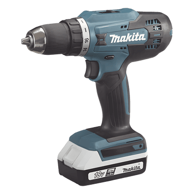 Taladro Inalámbrico / Motor Sin Escobillas / 18V / 1,700 RPM / 40 N.m / Broquero 1/2" (13mm) / 2 Baterías 1.5Ah / Cargador / 221mm (8.7") DF488D004 MAKITA