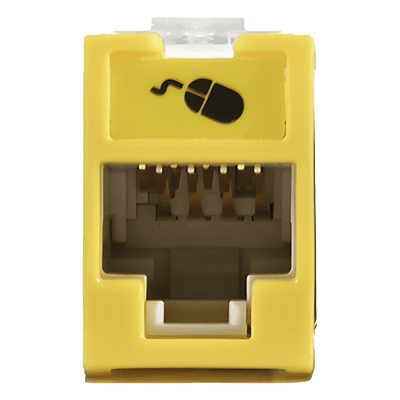 Jack / Cat6a / UTP / Montaje Híbrido Plano-Angulado / 1 Puerto / Terminación 110 / -10 a 60°C / 0.33 a 1.97 ft Rango Térmico U6A-H05NS SIEMON